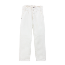 White Double Flutter Waist Jeans