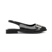 Large Buckle Flat Slingbacks
