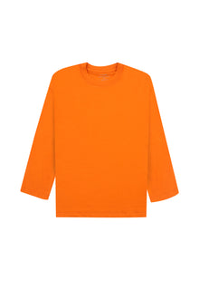 Sun Orange Long Sleeve Oversized Kids Top