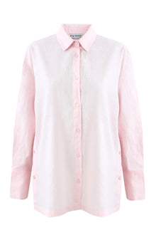Pink Linen Button Down & Side Shirt