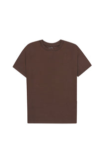 Brown Short Sleeves Basic Top