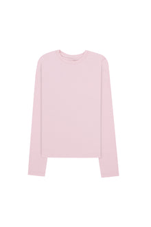 Pink Long Sleeves Basic Top