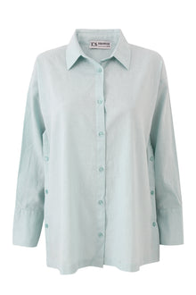 Mint Linen Side Buttons Shirt