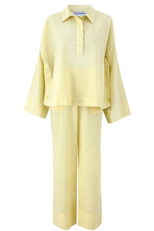 Butter Yellow Linen Pants