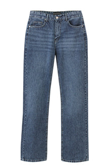 Classic Dark Blue Wide Leg Jeans