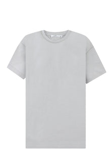 Silver Long Boxy Oversized T-Shirt