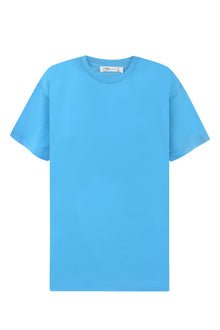 Blue Long Boxy Oversized T-Shirt