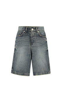 Mid Blue Wash Denim Bermuda Shorts