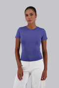 Indigo Short Sleeves Basic Top