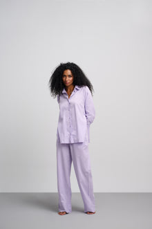 Lilac Linen Side Buttons Shirt