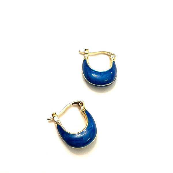 Royal Blue Arc Earrings