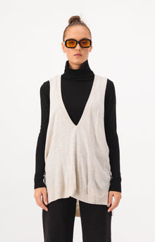 Oversize V-Neck Sweater Vest
