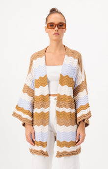 Zigzag Striped Cardigan