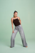 Light Grey Flared Leg Jeans