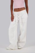 White Wide Leg Set Pants