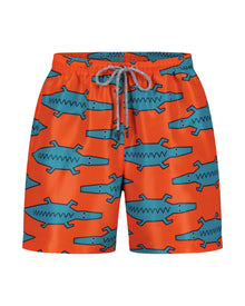 Teal Crocodiles Swim Shorts