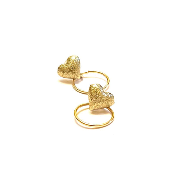 Gold Solid Heart Earrings