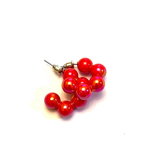 Red Bubbles Earrings