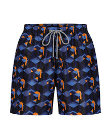 Blue Cubes Swim Shorts