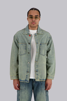 Redu Denim Shirt Jacket Light Blue Tint