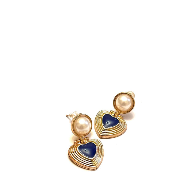 Gold Royal Heart Earrings