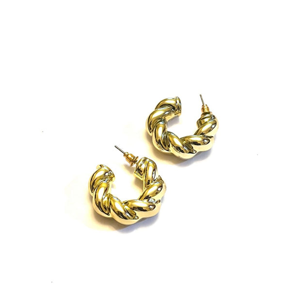 Small Gold Twisted Hoops