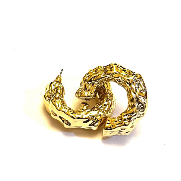 Gold Tree Trunk Hoops