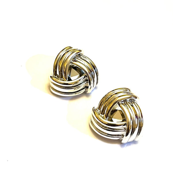 Silver Knot Stud Earrings