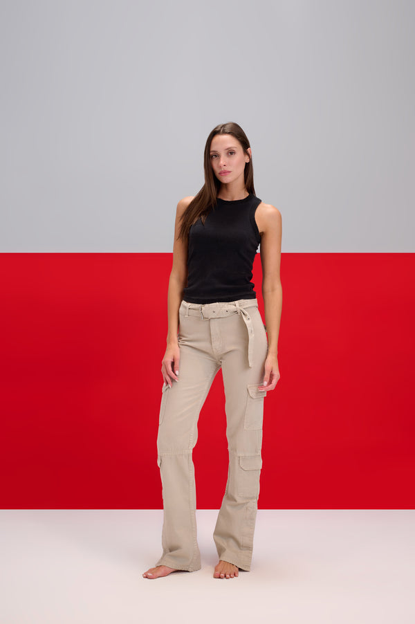 Beige Cargo Pants