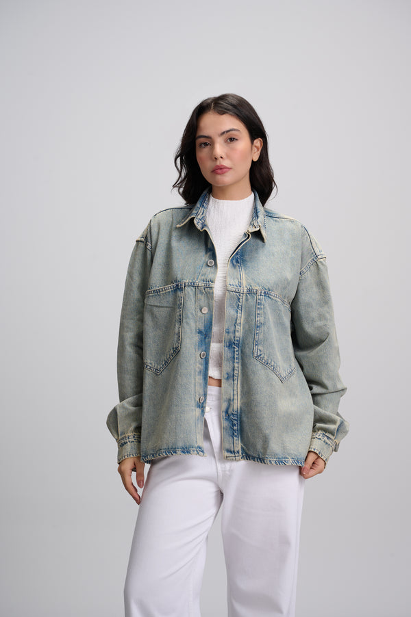 TGS Light Blue Wash Denim Jacket
