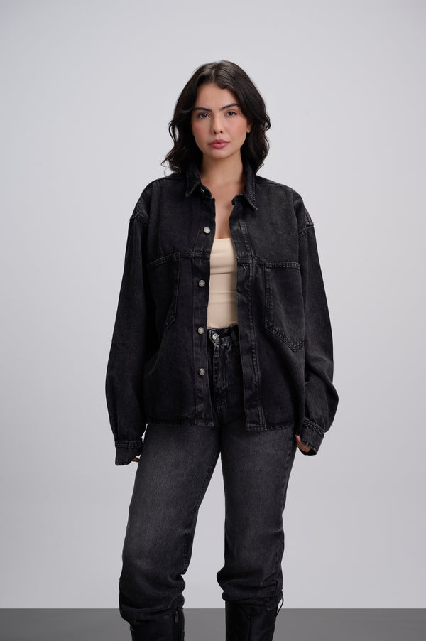 TGS Dark Grey Denim Jacket