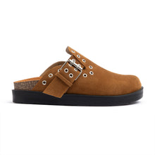 Havane Eyelet Suede Clogs