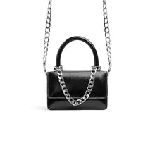Mini Kylie Black Glazed Leather