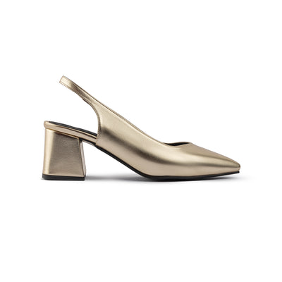 Classic Pointy Slingback Metallic