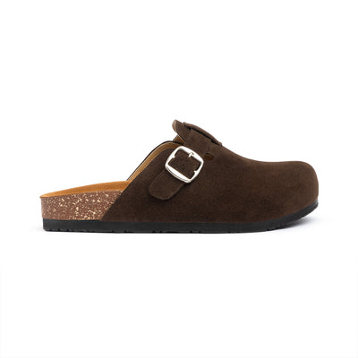 Brown Suede Clogs