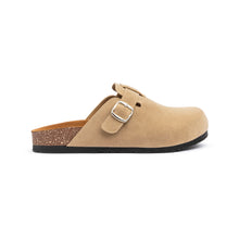 Beige Suede Clogs