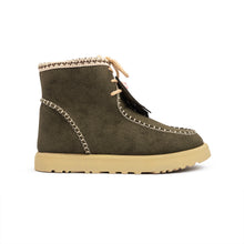 Olive Moccasin Laced Boot