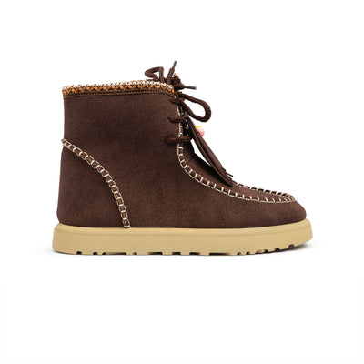 Brown Moccasin Laced Boot