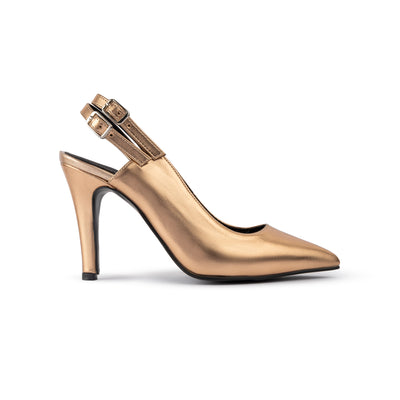 Duo Pointy Slingback Metallic