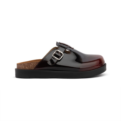 Burgundy Duo Tone Vernis Clogs