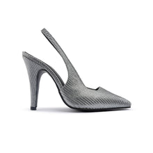 High Stiletto Pointy Slingback Shimmery
