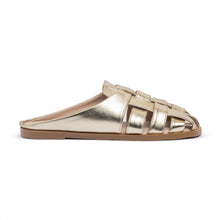 Woven Mules Metallic