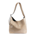 Nina Beige Glazed Leather Shoulder Bag