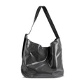 Nina Grey Glazed Leather Shoulder Bag