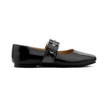 Belt Flat Mary Janes Vernis
