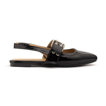Belt Flat Slingbacks Vernis