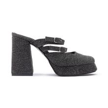 Closed Toe Platform Heel Denim