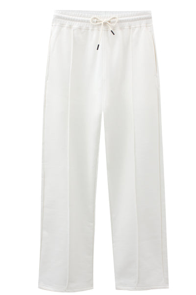 White Zigzag Sweatpants