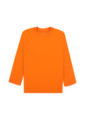 Sun Orange Long Sleeve Oversized Kids Top