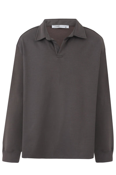 Dark Grey Polo Sweater